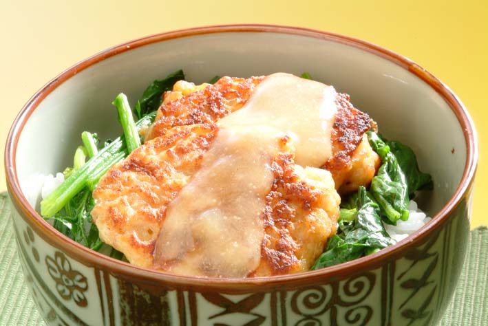 ゆずみそ鶏ハンバーグ丼